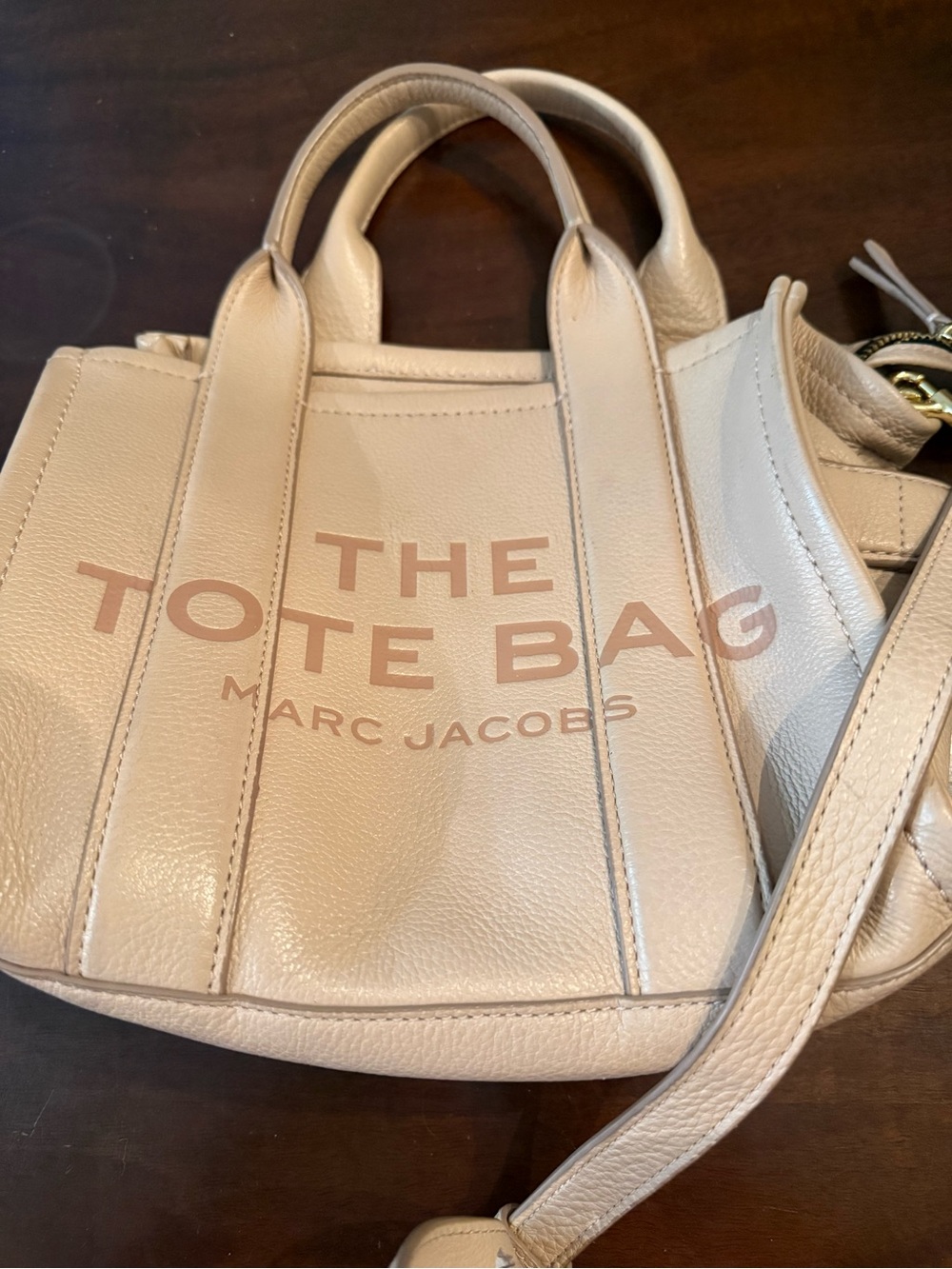 Marc Jacobs Blush Pink Leather Tote Bag with Strap - Picture 2 of 4